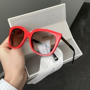 Dior Ever 2 sunglasses like new orange coral black gold